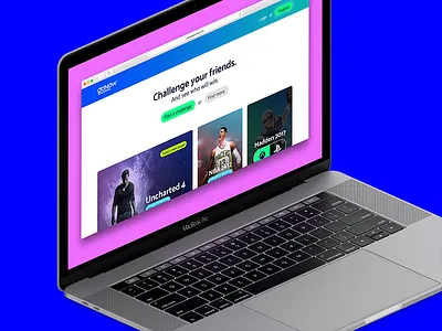 Interface colorful flat geometric gradient minimal ui