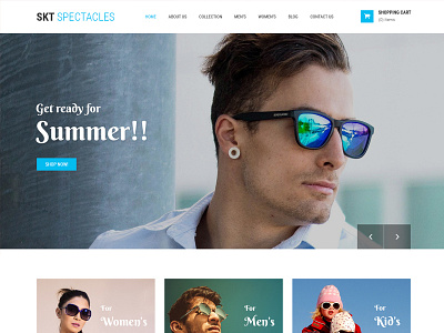 Sunglasses Store Template animation branding design web design website wordpress wordpress blog wordpress development wordpress templates wordpress theme