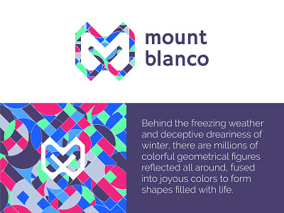 Mount Blanco | Style blanco brand identity branding colorful design dribbble geometric design geometrical shapes logo logo mark mount mountian pattern ski