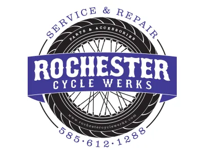 Rochester Cycle Werks Logo branding logo typography vector