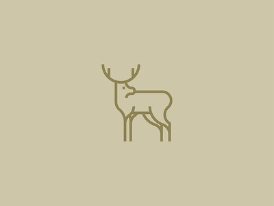 deer monoline deer lines logo minimalistic monoline