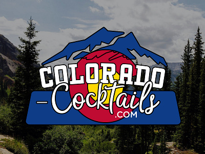 Colorado Cocktails branding cocktails colorado colorado flag design drink local drinks flag illustration logo mountains vector