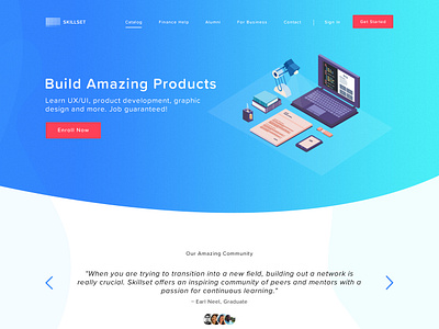 Skillset design education education website ui web web design