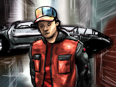 Back to the future back to the future backtothefuture draw drawing fan art fanart geek illustation pop art