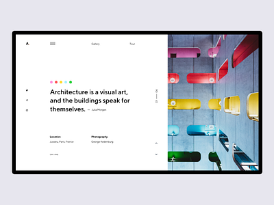 Color Dot abstract branding case study coloful colorscheme composition design flat geometric grid illustration layout lines minimal typography ui ux web web deisgn website