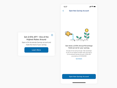 Citi Mobile - Savings Account citi design icon illustration interaction ios mobile mobile design mobile friendly product design ui ui design user interface ux ux design