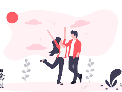 Couple Illustration art brush couplegoals design illustration love vector