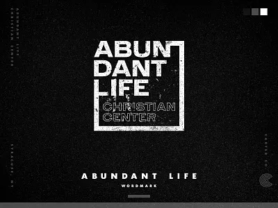 Abundant Life Wordmark badge branding christian church grain grunge illustration logotype religion religious syracuse texture type typography wordmark