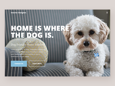 Interior Designer - Website Concept branding design homepage minimal typography ui ui deisgn ux web website website concept
