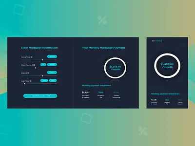 Mortgage Calculator Daily UI 004 daily ui 004 design ui