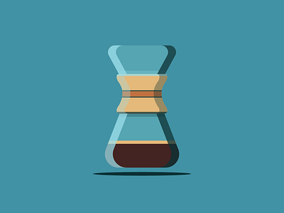 Chemex brew chemex coffee contrast design glass highlights illustration illustrator pour over shadows vector