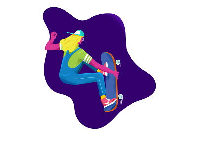 skating 6 adobe character characterdesign design designinpiration dribbble dribbbleshot graphicdesign illustration minimal minimaldesign ui uibanner ux vector