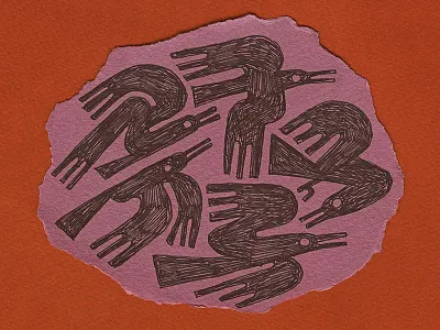 Crows Over Fences animal art crows draw drawing illustration pen pen and paper