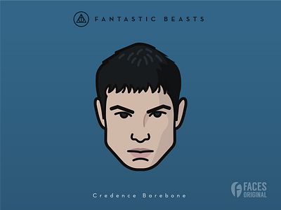 Faces Collection Vol. 05 - Fantastic Beasts - Credence Barebone art characters credence faces fantastic beast flat grindelwald harry potter harrypotter icon illustration jk rowling logo 3d movie netflix portrait portrait illustration silente tv serie vector