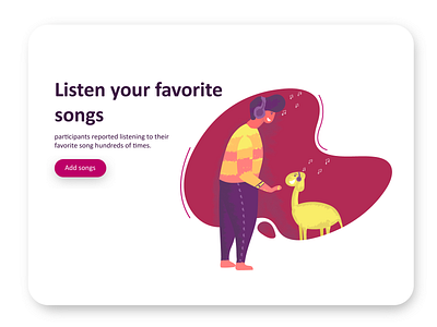 listen your favorite songs animal art character earphones goat illustration man music song texture ui ux ui