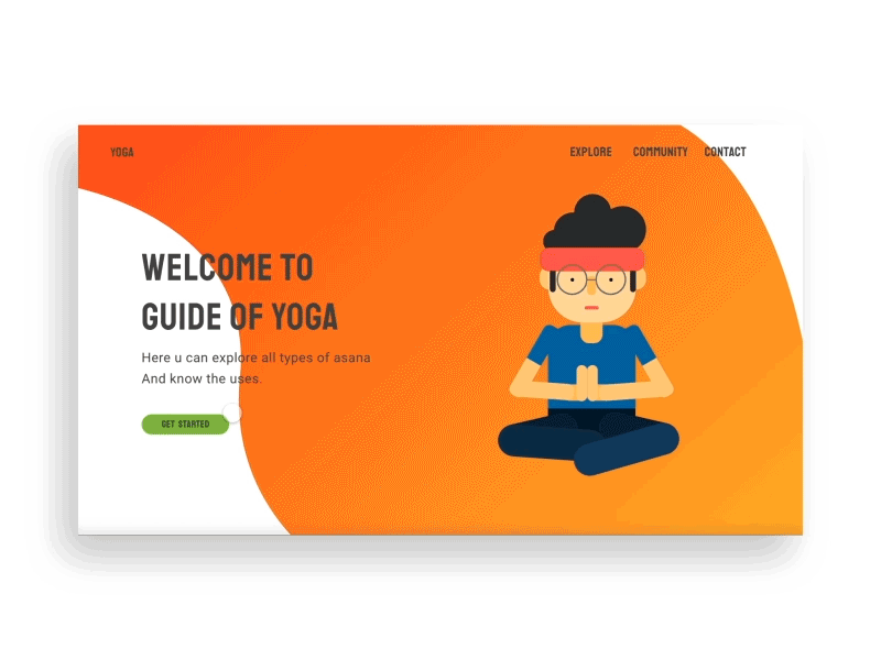 Yoga Guide using Auto-Animate #MadewithAdobeXD animation experience design illustration user experience user interface web design