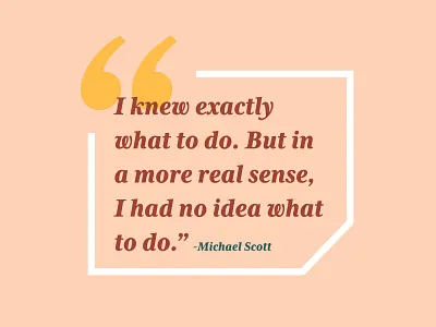 Pull Quote editorial green muted pink pull quote red the office yellow