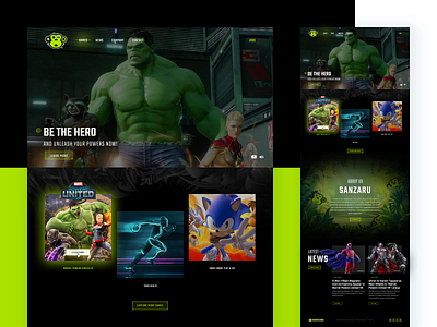 Sanzaru Games Website design gaming gaming website homepage homepage design marvel portfolio site portfolio website sonic tron ui ui design ux ux design video game video game website web web design website website design