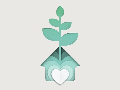 Community Growth Illustration branding city community design growth house illustration paper cutout town