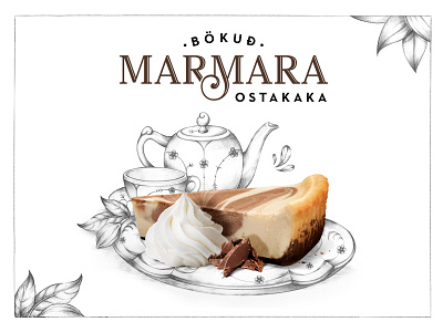 Marmara cheesecake cheesecake graphic design illustration packaging design photography