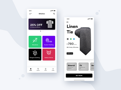 Stitchers App Design app clean dailyui debut design flat icon identity illustration iphone minimal mobile type typography ui uiux ux vector web website