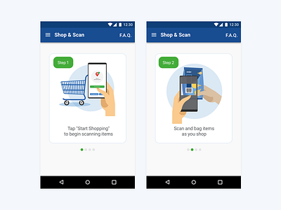 Shop & Scan Help Steps help steps illustration art director design steps ui ux user uidesign user center design uxdesign wireframe