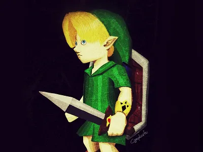Link illustration link n64 nintendo ocarnia of time vector zelda