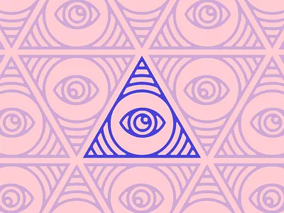 Eye of Providence eye icon illuminati line logo minimal providence