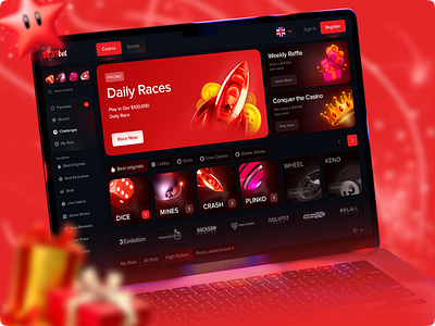 Casino Website - Gambling Platform betting casino casino design casino game casino ui casino website crypto casino crypto game dashboard gambling game game interface homepage online online casino poker slot online slots website website design