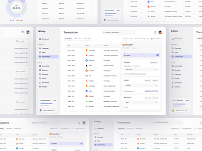 Ledgr - Fintech Management Dashboard accounting analytics animation cash flow dashboard ui data visualisation design e wallet financial fincance fintech personal finance product design saas ui transaction ui ui design ux wealth management web app