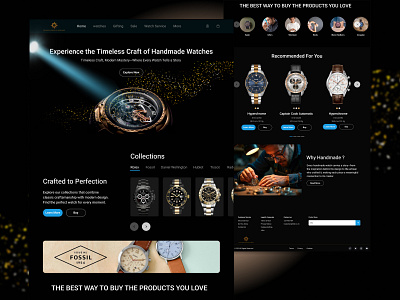 Watch Landing Page app apple watch clean concept dark dark theme design ecommerce fashion landing landingpage minimal modern product shop sleek sport ui watch website