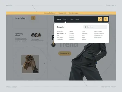 UI/UX Fashion E-Commerce Website fashion fashion website fashionwebdesign shop ui userexperience ux website ecommerce website ecommerce website shop website fashion