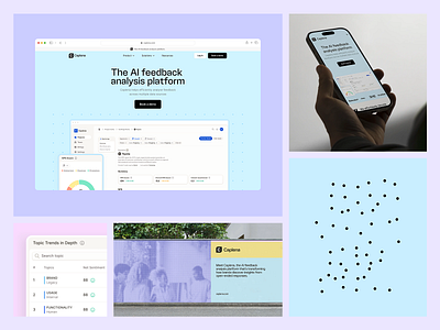 Caplena: web design, branding, animation ai analytics artificial intelligence data data base feedback landing landing page platform ui ux ux ui web web design