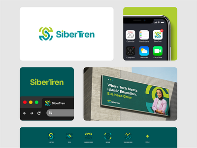 SiberTren Logo Design Concept brand idenity branding digital logo fintech graphic design halal logo icon industry islamic logo logo logo design logo pesantren minimalist modern logo muslim tech s logo tech logo technology trend logo visual identity