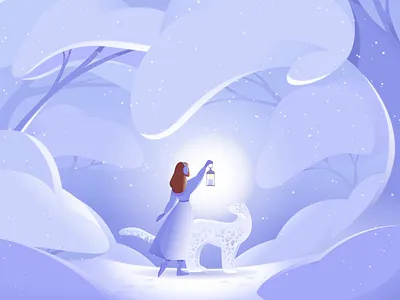 Snowy forest 2d animation adobe illustrator adobeillustrator after effects artwork flatillustration forest gif illustration illustrator purple illustration snow leopard snowfall vectorart vectorillustration winter winter illustration