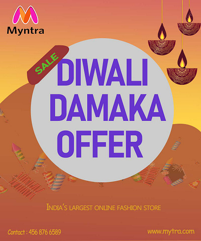 Diwali Offer branding dhamaka offer diwali diwali offer graphic design offer poster template ui