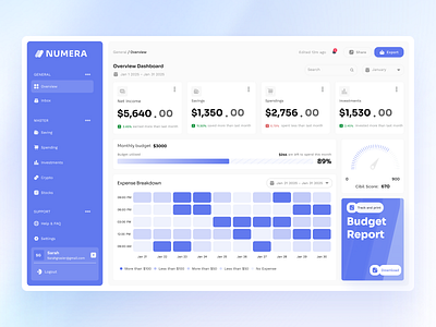 Numera - Simplify Your Financial Tracking! branding dashboarddesign dribbbleshots financedashboard minimalistui ui uiuxdesign