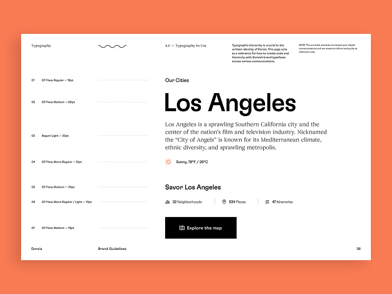 Dorsia Brand Guidelines brand brand identity branding design design system guidelines travel app typography