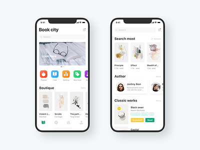 Read APP home page design read app ui ux 品牌 应用 设计