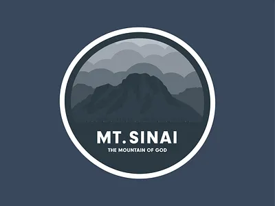 Mount Sinai badge badge design bible christian god mountain sinai