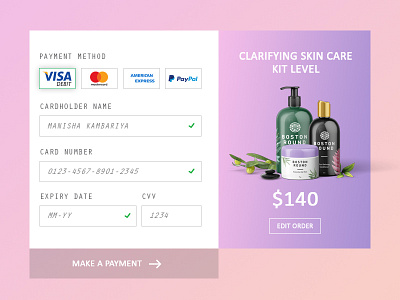 Credit Card Checkout 002 art credit card checkout credit card form dailyui dailyui 002 design form design illustration photoshop ui