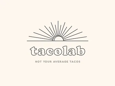 Tacolab branding icon logo sun sun logo taco typography