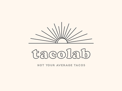 Tacolab branding icon logo sun sun logo taco typography