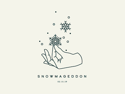 Snowmageddon caribou creative hand illustration laura prpich logo minimal monoline snow snowflake vector