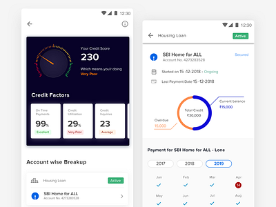 Credit Score account bank card creative credit credit score creditscore finance investment money payment payment app uiuxdesign
