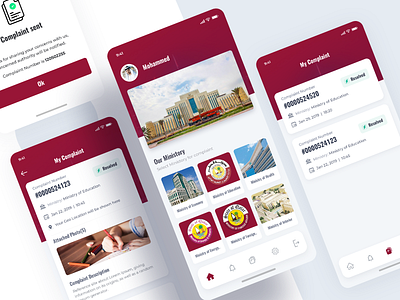 Complaint App | Ministry 2019 android app complaint complaint app design app ios ministry mobile app mobileappdesign solution tabbar