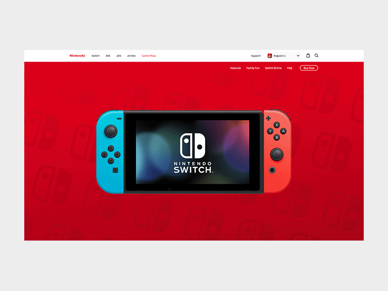 Nintendo Switch adobe xd animation design madewithadobexd nintendo nintendo switch ui ux