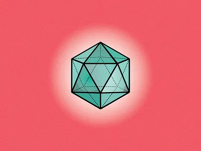 Thainks! Icosahedron Logo Mark branding branding agency icon icosahedron logo logo design thain creative thainks!