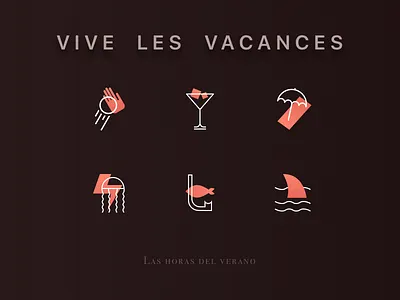 Vive les vacances color design icon summer training ui ux