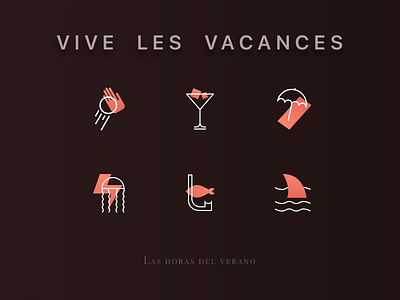 Vive les vacances color design icon summer training ui ux